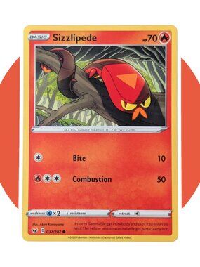 Sword & Shield Pokemon Card (CX10): Sizzlipede 037/202